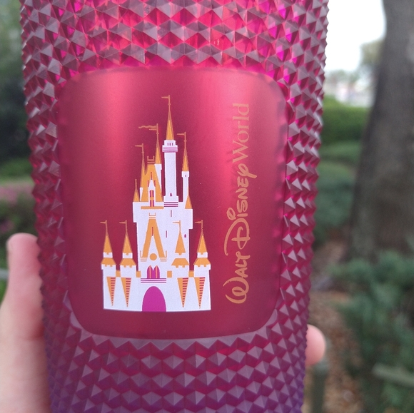 NIB Disney Starbucks Tumbler with Straw- Cinderella Castle Pink Purple Ombre - Picture 6 of 6